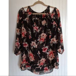 WHBM Floral lightweight blouse